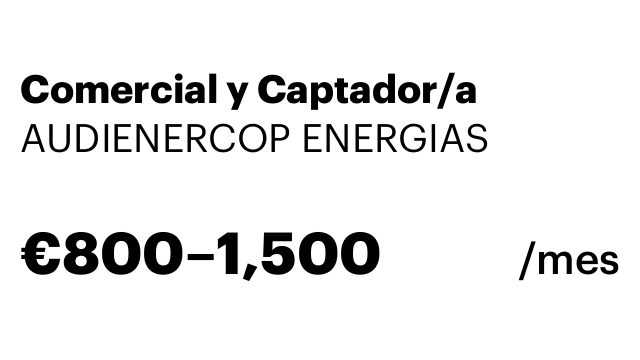 Comercial y Captador/a