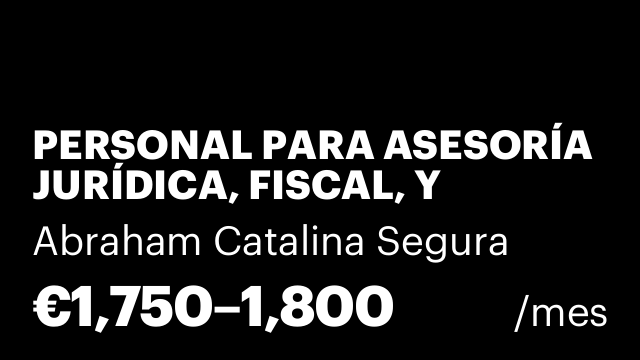 PERSONAL PARA ASESORÍA JURÍDICA, FISCAL, Y CONTABLE.
