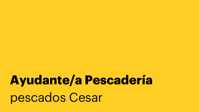Ayudante/a Pescadería