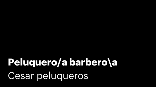 Peluquero/a barbero\a