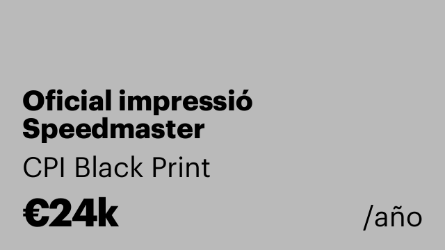 Oficial impressió Speedmaster