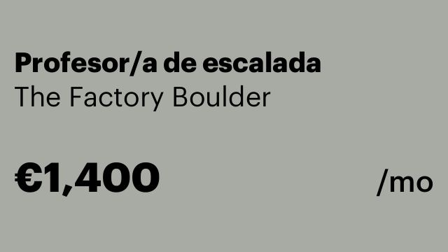 Profesor/a de escalada