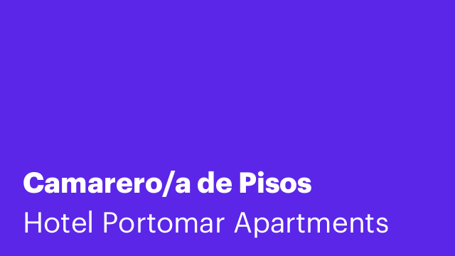 Camarero/a de Pisos