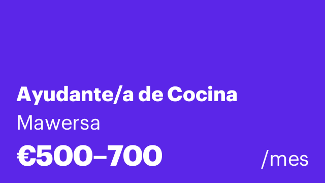 Ayudante/a de Cocina