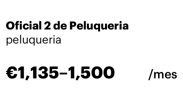 Oficial 2 de Peluqueria