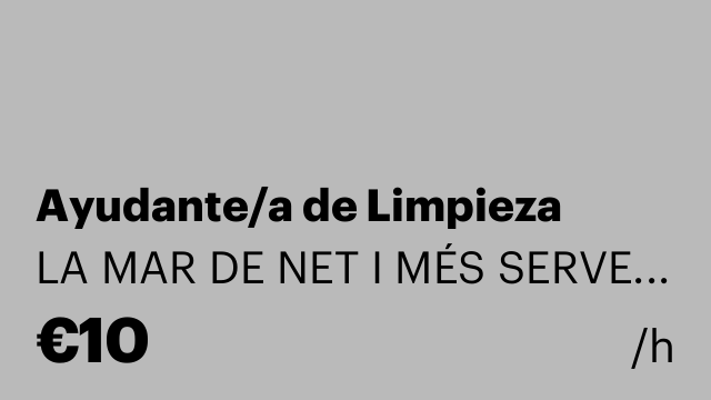 Ayudante/a de Limpieza