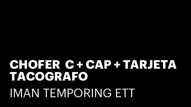 CHOFER  C + CAP + TARJETA TACOGRAFO