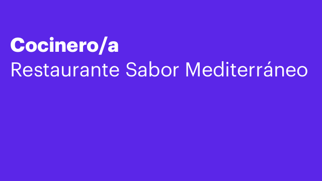 Cocinero/a