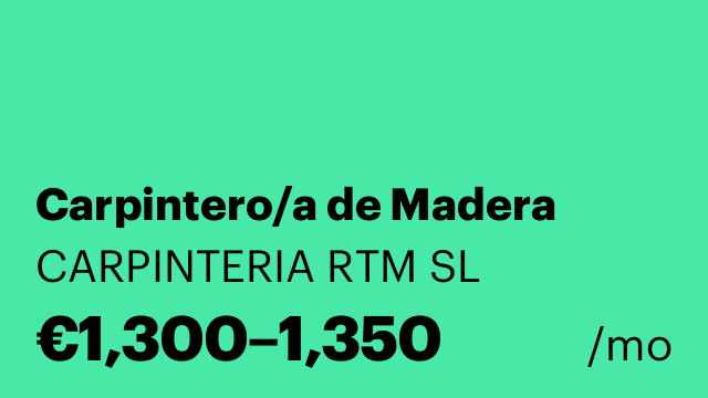 Carpintero/a de Madera