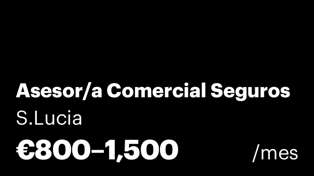 Asesor/a Comercial Seguros