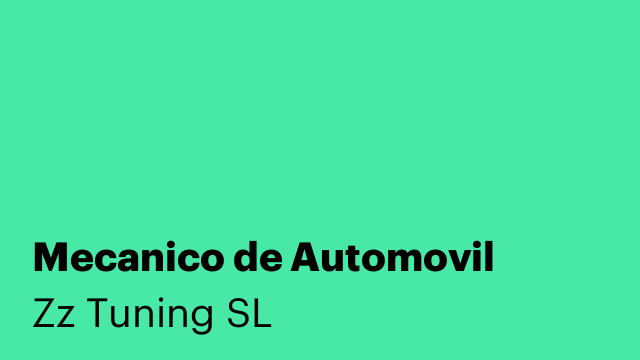 Mecanico de Automovil
