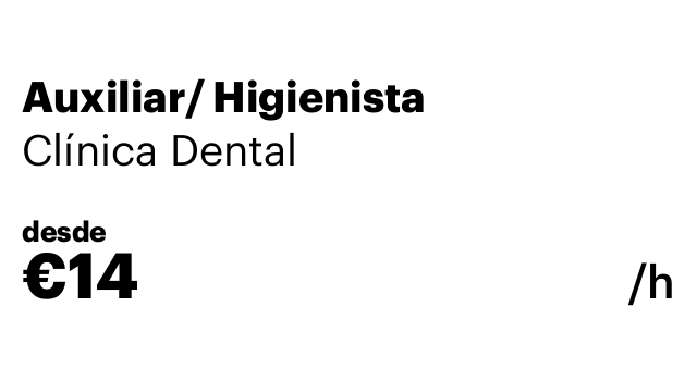 Auxiliar/ Higienista