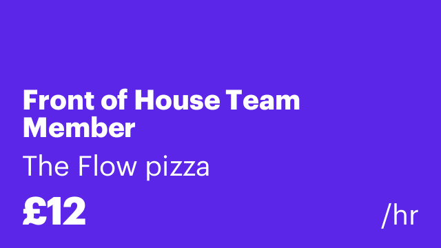 Front of House Team Member