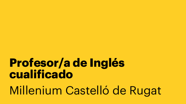 Profesor/a de Inglés cualificado