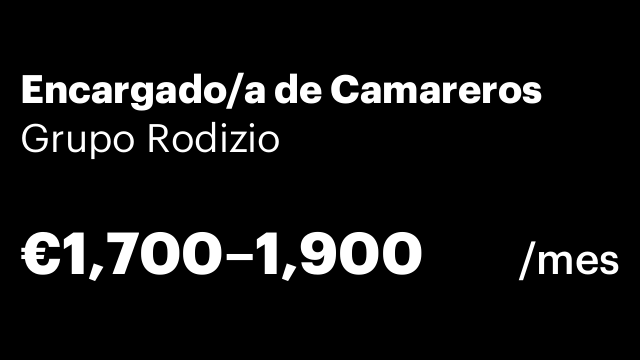 Encargado/a de Camareros