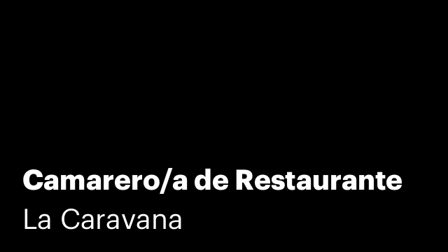 Camarero/a de Restaurante