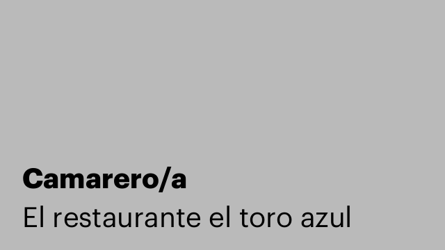Camarero/a