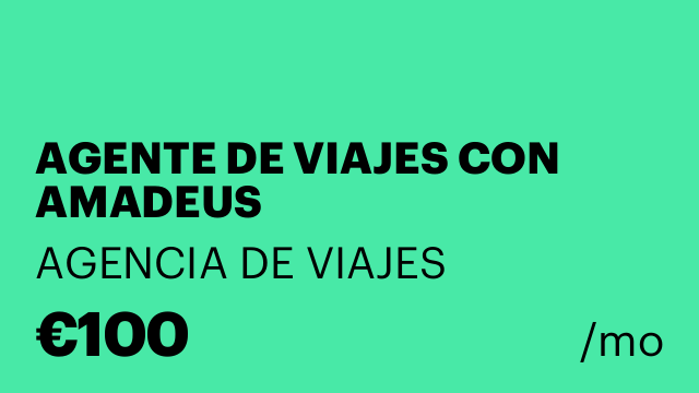 AGENTE DE VIAJES CON AMADEUS