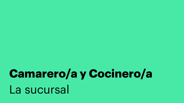 Camarero/a y Cocinero/a