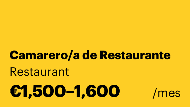 Camarero/a de Restaurante