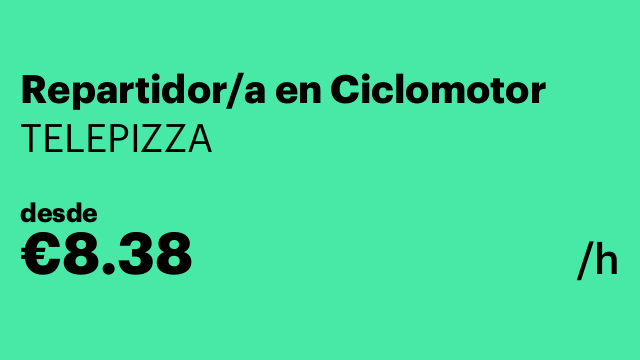 Repartidor/a en Ciclomotor
