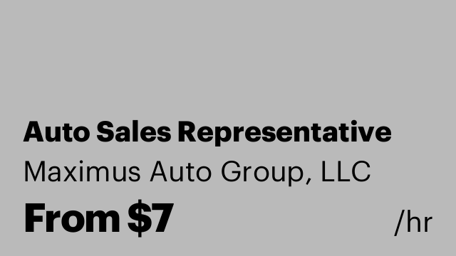 Auto Sales Representative
