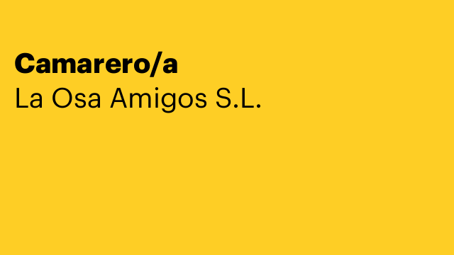 Camarero/a