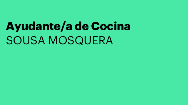 Ayudante/a de Cocina
