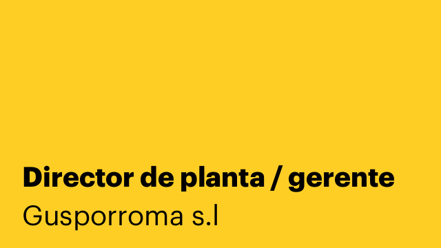 Director de planta / gerente