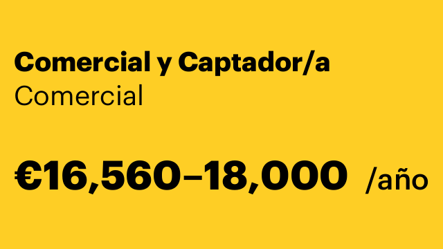 Comercial y Captador/a