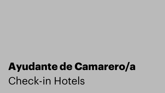 Ayudante de Camarero/a