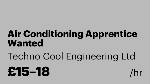 Air Conditioning Apprentice Wanted