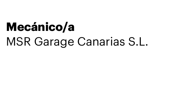 Mecánico/a