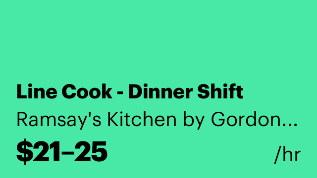 Line Cook - Dinner Shift