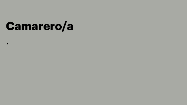 Camarero/a