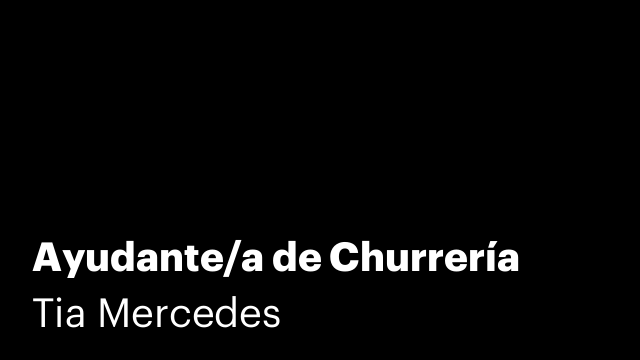 Ayudante/a de Churrería