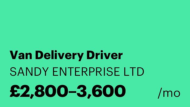 Van Delivery Driver