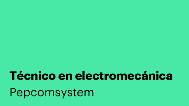 Técnico en electromecánica