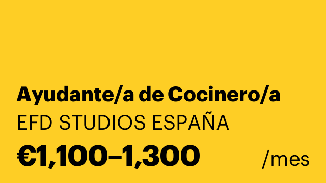 Ayudante/a de Cocinero/a