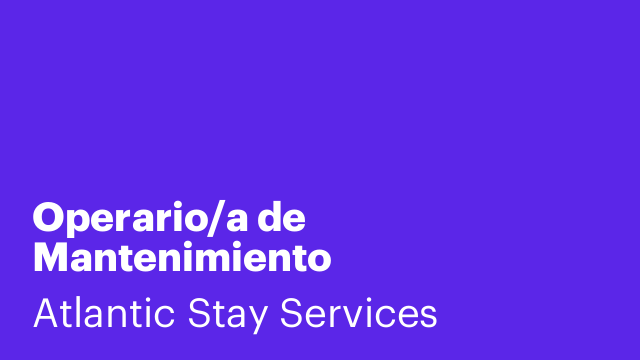 Operario/a de Mantenimiento