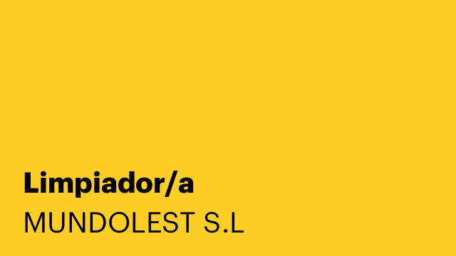 Limpiador/a