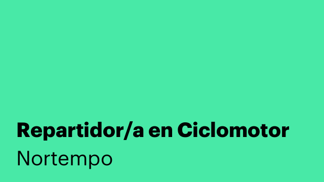 Repartidor/a en Ciclomotor