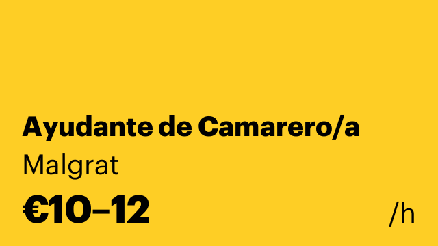 Ayudante de Camarero/a