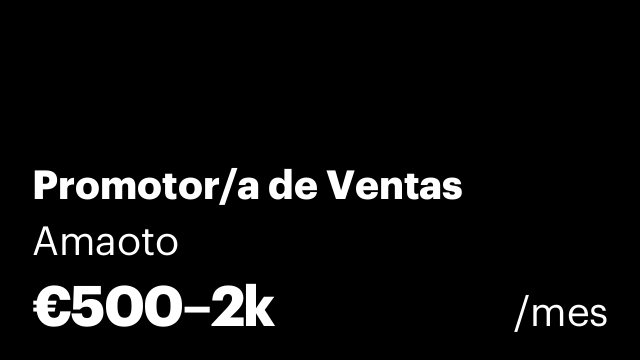 Promotor/a de Ventas