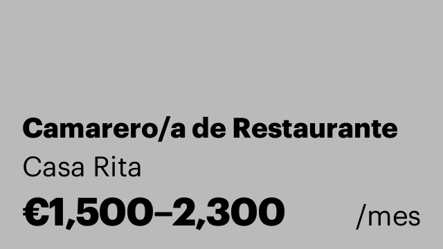 Camarero/a de Restaurante