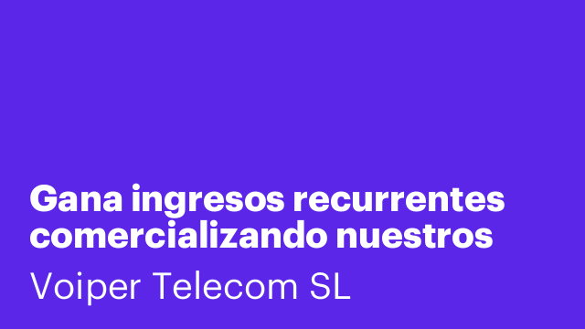 Gana ingresos recurrentes comercializando nuestros servicios