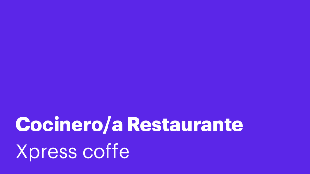 Cocinero/a Restaurante