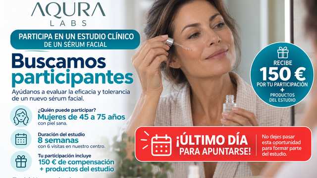 Participante estudio cosmético 150€ - Último Día!!