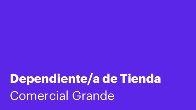 Dependiente/a de Tienda