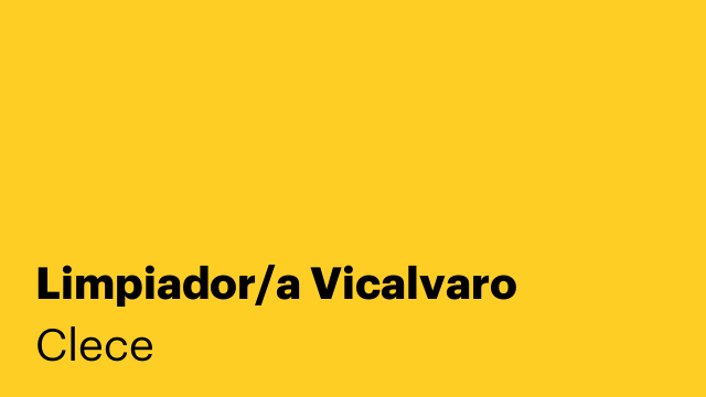 Limpiador/a Vicalvaro